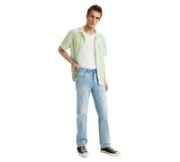Straight-Jeans LEVI'S "501 LEVI'S ORIGINAL", Herren, Gr. 31, Länge 34, blau (stretch it out), Denim/Jeans, Obermaterial: 99% Baumwolle, 1% Elasthan, normal lang, Jeans Straight-Jeans, mit Markenlabel