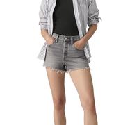 Levi's 501 Shorts mit hohem Bund in schwarzer Used-Optik W29 Straight Fit