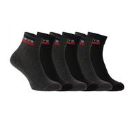 Levi's 6-er Set Sneakersocken Schwarz & Grau