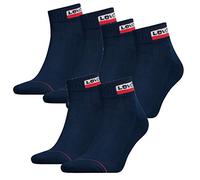 Levi's 6 Paar Levis 144NDL Mid Cut SPRTWR L Unisex Socken Strümpfe 902011001, Farbe:198 - Dress Blues, Socken & Strümpfe:43-46