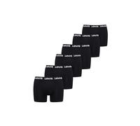 Levi's 6er Pack Herren Levis Repeat Logo Boxer Brief Boxershorts Unterwäsche Pants, Farbe:Black, Bekleidungsgröße:XL
