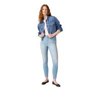 Skinny-fit-Jeans LEVI'S "721 High rise skinny", Damen, Gr. 29, Länge 32, simplest solution, Denim/Jeans, Obermaterial: 81% Baumwolle, 18% Polyester, 1% Elasthan, skinny fit lang, Jeans, mit hohem Bund