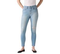 Skinny-fit-Jeans LEVI'S "721 High rise skinny", Damen, Gr. 28, Länge 28, simplest solution, Denim/Jeans, Obermaterial: 81% Baumwolle, 18% Polyester, 1% Elasthan, skinny fit lang, Jeans, mit hohem Bund