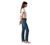 Levis 724 Straight Jeans mit High Rise in Mittelblau W30 / L28 Slim Fit