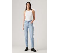 Straight-Jeans LEVI'S "TAILORED 724 STRAIGHT", Damen, Gr. 30, Länge 32, blau (tall glass of water), Denim/Jeans, Obermaterial: 80% Baumwolle, 19% Polyester, 1% Elasthan, unifarben, casual, straight fi