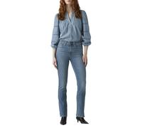 Bootcut-Jeans LEVI'S "725 HIGH RISE BOOTCUT", Damen, Gr. 30, Länge 30, blau (hint of tint), Denim/Jeans, Obermaterial: 80% Baumwolle, 19% Polyester, 1% Elasthan, bootcut fit lang, Jeans (98196732-30)