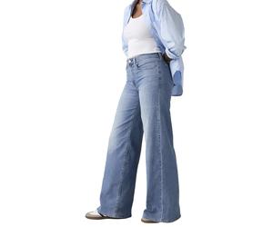 Levi's 728 Wide Leg Jeans in mittelblauer Waschung W28-L32 Wide Fit
