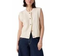 Levi's - Ärmellose Damen-Strickjacke mit Zopfmuster Ines, cremeweiß, S