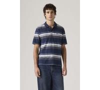 Poloshirt LEVI'S "AUTHENTIC POLO", Damen, Gr. M, kurtley stripe marineblaus, Jersey, Obermaterial: 100% Baumwolle, gestreift, regular fit normal, ohne Ausschnitt, Shirts, Gestickte Levi's Applikation