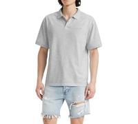 Poloshirt LEVI'S, Herren, Gr. M, grau (mid tone grau heathe), Piqué, Obermaterial: 100% Baumwolle, unifarben, regular fit hüftbedeckend, Rundhals, Shirts, mit Logo-Stickerei (46254514-M) mid tone grau
