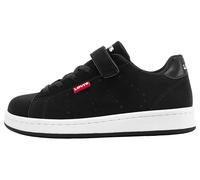 Levi's Avenue Top Velcro-Elastic Lace Sneaker, Brilliant Black, 28 EU