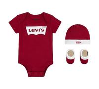 Levi's Baby - Jungen Classic Batwing Infant Hat Bodysuit Bootie Set 3pc Baby- und Kleinkind-Strampelanzug (3er Pack)