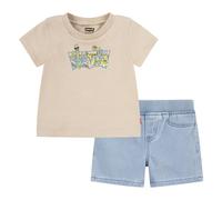 Levi's Baby-Jungen Tee and Short Set SBSS242 LVB SOLID Full Zip Hoodie 6EK405 Hooded Sweatshirt, Oxford TAN, 36 Months