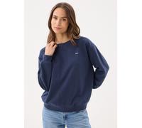 Sweatshirt LEVI'S "EVERYDAY CREW SWEATSHIRT", Damen, Gr. S (36), navy blazer brushed fleece, Sweatware, Obermaterial: 58% Baumwolle, 42% Polyester, unifarben, regular fit normal, Rundhals, Bündchen, S