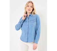 Jeansbluse LEVI'S "ESSENTIAL WESTERN", Damen, Gr. M (38), play break, Denim/Jeans, Obermaterial: 91% Baumwolle, 9% Leinen, Basic, figurbetont hüftbedeckend, eckige 1-Knopf-Manschette mit Schlitz, Blus