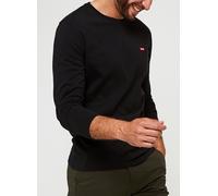 Levi's Langarmshirt Original Housemark Tee bestickt Rundhals Mineral Black XXL