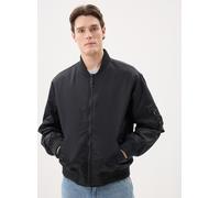 Bomberjacke LEVI'S "MA-1 BOMBER", Herren, Gr. M, jet schwarz, Web, Obermaterial: 100% Polyamid, unifarben, bequem hüftbedeckend, V-Ausschnitt, Bündchen, Jacken Bomberjacke (30909235-M) jet schwarz