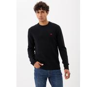 Wollpullover LEVI'S "ORIGINAL HM SWEATER", Herren, Gr. M, schwarz (meteorite), Strick, Obermaterial: 80% Wolle, 20% Polyamid, regular fit normal, Rundhals, Pullover, klassische Rundhalsform (48182936-