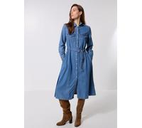 Levi's® - Bekleidung QUINCEY LS MAXI DRESS MED INDIGO - FLAT FINISH - blau - Größe L