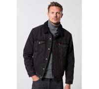 Kurzjacke LEVI'S "SHERPA", Herren, Gr. XL, built to last sherpa, Denim/Jeans, Obermaterial: 100% Baumwolle, 1-Knopf-Manschette mit Druckknopf, Jacken Kurzjacke, mit Sherpa Fütterung (69648004-XL) buil