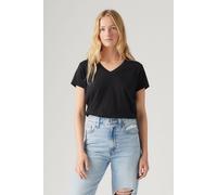 Levi's Damen Boxy Vneck Tee T-Shirt, Caviar SLUB, M