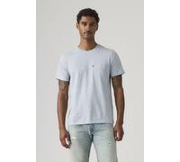 T-Shirt LEVI'S "CLASSIC POCKET TEE", Herren, Gr. M, texural slub soft chambray, Jersey, Obermaterial: 100% Baumwolle, meliert, regular fit normal, Rundhals, Shirts T-Shirt, mit aufgesetzter Brusttasch