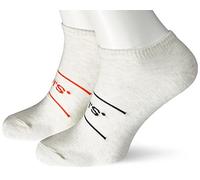 Levi's Crew Sock Unisex Sneaker, Tangerine Tango/Oatmeal, 35