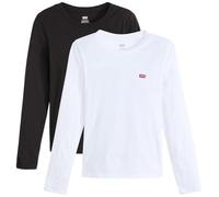 Levi's Damen 2Pack Essential Ls T-Shirt, 2 Pack Tee White + &, Large