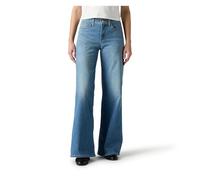 Weite Jeans LEVI'S "Jeans 318 SHAPING", Damen, Gr. 30, Länge 30, blau (cool satisfaction), Denim/Jeans, Obermaterial: 74% Baumwolle, 24% Polyester, 2% Elasthan, weit knöchellang, Jeans, im Five-Pocket