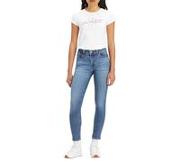 Levi's Damen 711 Double Button Jeans, Blue Wave Mid, 23W / 30L