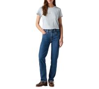 Straight-Jeans LEVI'S "724 High Rise Straight", Damen, Gr. 31, Länge 32, blau (mosey mid stone), Jeans, Obermaterial: 98% Baumwolle, 2% Elasthan, casual, straight fit lang, Jeans (99823013-31) mosey m