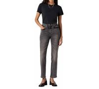 Straight-Jeans LEVI'S "724 HIGH RISE STRAIGHT", Damen, Gr. 29, Länge 32, grau (foggy views), Denim/Jeans, Obermaterial: 81% Baumwolle, 18% Polyester, 1% Elasthan, straight fit lang, Jeans Straight-Jea