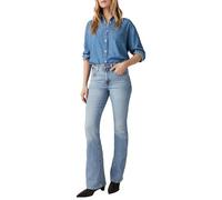 Schlagjeans LEVI'S "726 HR FLARE" Gr. 26, Länge 32, blau (blue wave light) Damen Jeans (30261718-26)