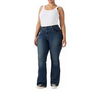 Schlagjeans LEVI'S "726 HR FLARE", Damen, Gr. 32, Länge 30, blau (schwarz indigo blau), Web, Obermaterial: 85% Baumwolle, 7% Lyocell, 6% Elastomultiester, 2% Elasthan, bootcut fit lang, Jeans (5656465
