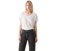 Levi's Damen Boxy Vneck Tee T-Shirt, White + SLUB, XS
