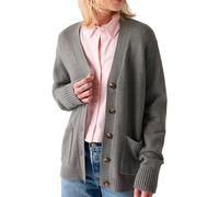 Levi's Damen Boyfriend Pocket Cardi Strickjacke, Light Charcoal Heather Grey BC21 BROS, XS