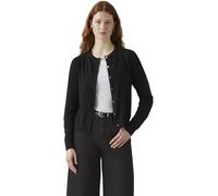 Strickjacke LEVI'S "TARA SUPER SOFT C", Damen, Gr. M (38), anthrazit night, Strick, Obermaterial: 53% Baumwolle, 32% Polyester, 13% Polyamid, 2% Elasthan, unifarben, normal normal, Rundhals, Bündchen,