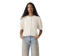 Levi's Damen Cardigan Pauline Pointelle im Häkeldesign, Kurzarm, Beige (Tofu), S