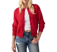 Strickjacke LEVI'S "CLAIRE LS CARDIGAN", Damen, Gr. M, true rot, Strick, Obermaterial: 65% Polyester, 29% Polyamid, 6% Wolle, unifarben, schmal taillenbedeckt, Rundhals, Rippbündchen, Strickjacken Str
