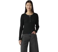 Levi's® Longsleeve mit kurzer Knopfleiste in BLACK, Größe S