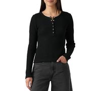 Levi's® Longsleeve mit kurzer Knopfleiste in BLACK, Größe S