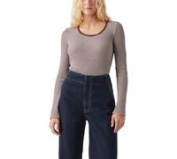 Levi's® Longsleeve mit U-Boot-Ausschnitt in Bordeaux, Größe XS