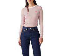 Levi's Damen Essential HM LS Tee T-Shirt, Turmeric Stripe Flame Scarlet, XXS
