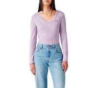 Levi's Damen Essential HM LS Vneck T-Shirt, Heirloom Lilac, M