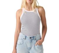 Tanktop LEVI'S "ESSENTIAL RACER TANK", Damen, Gr. L (40), may stripe hellweiß rib, Jersey, Obermaterial: 95% Baumwolle, 5% Elasthan, slim fit normal, Rundhals, Tops Tanktop, Slim Fit (41985853-L) may 