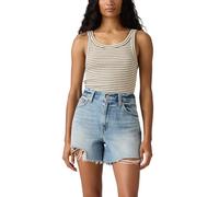 Ripptanktop LEVI'S "ESSENTIAL RIBBED TANK", Damen, Gr. L (40), may stripe seedpearl rib knit, Jersey, Obermaterial: 95% Baumwolle, 5% Elasthan, gestreift, regular fit normal, eckiger Ausschnitt, Tops,