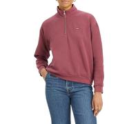 Levi's Damen Everyday 1/4 Zip Pullover Sweatshirt, Burgundy, XS