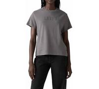 T-Shirt LEVI'S "GRAPHIC CLASSIC T", Damen, Gr. M (38), grau, Single Jersey, Obermaterial: 100% Baumwolle, figurumspielend hüftlang, Rundhals, Shirts T-Shirt, Glitzerne Applikation (76907819-M) grau