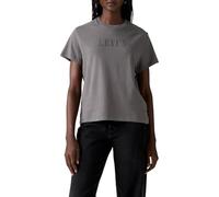 T-Shirt LEVI'S "GRAPHIC CLASSIC T", Damen, Gr. M (38), grau, Single Jersey, Obermaterial: 100% Baumwolle, figurumspielend hüftlang, Rundhals, Shirts T-Shirt, Glitzerne Applikation (76907819-M) grau