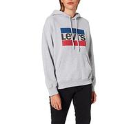 Levi's Damen Graphic Standard Hooded Sweatshirt Hoodie, Logo Starstruck Heather Grey, M